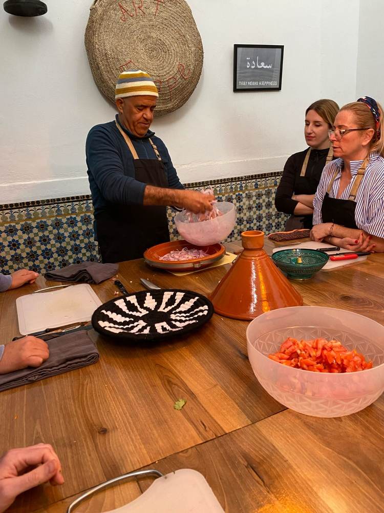 Traditional Moroccan cooking demonstration